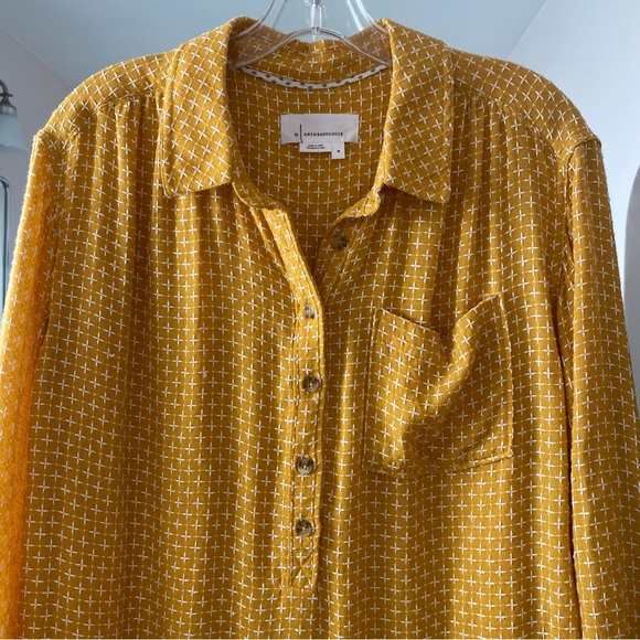 Anthropologie Isadora Button Back Embroidered Top - Picture 5 of 8